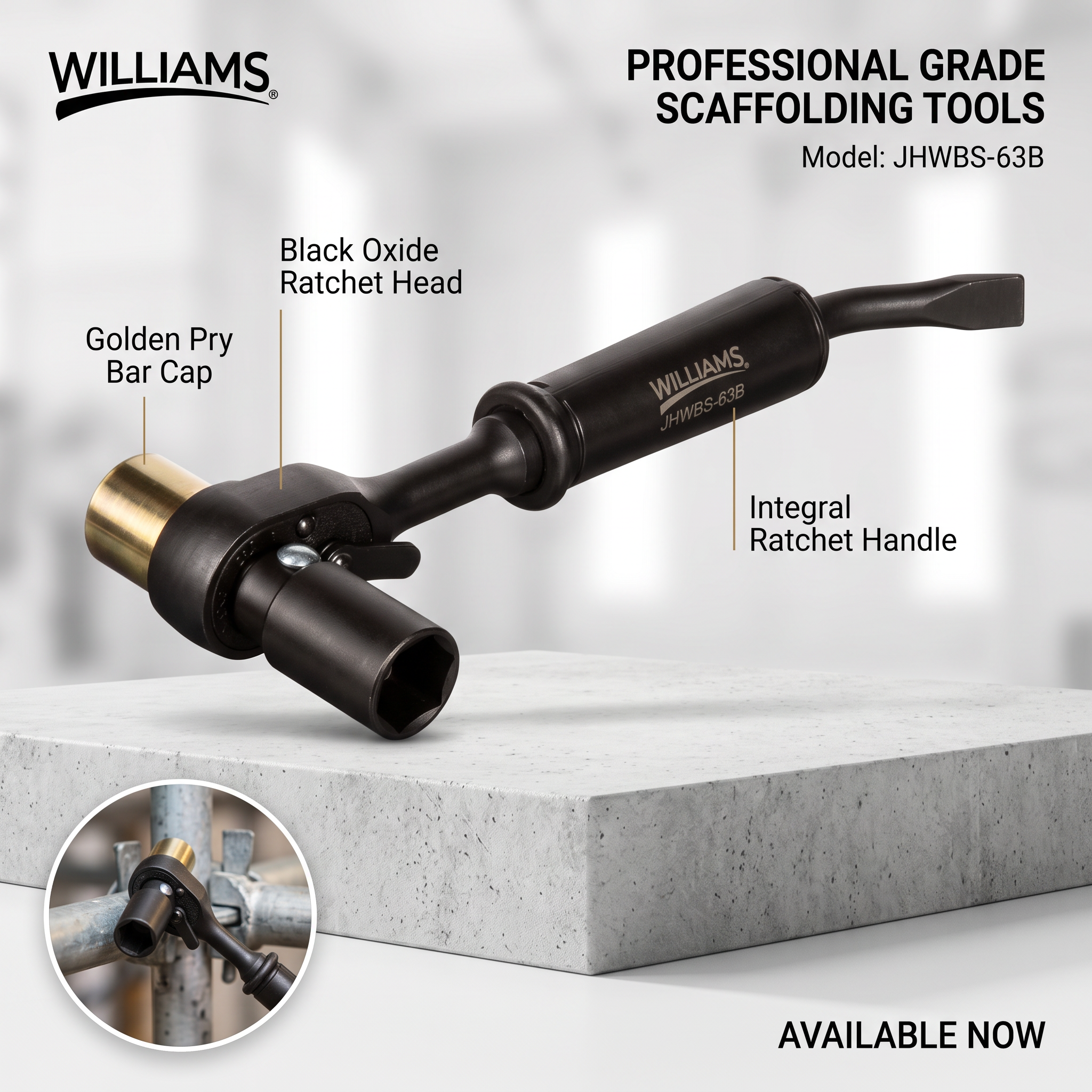 Williams JHWBS-63B Scaffolding Ratchet With Pry Bar