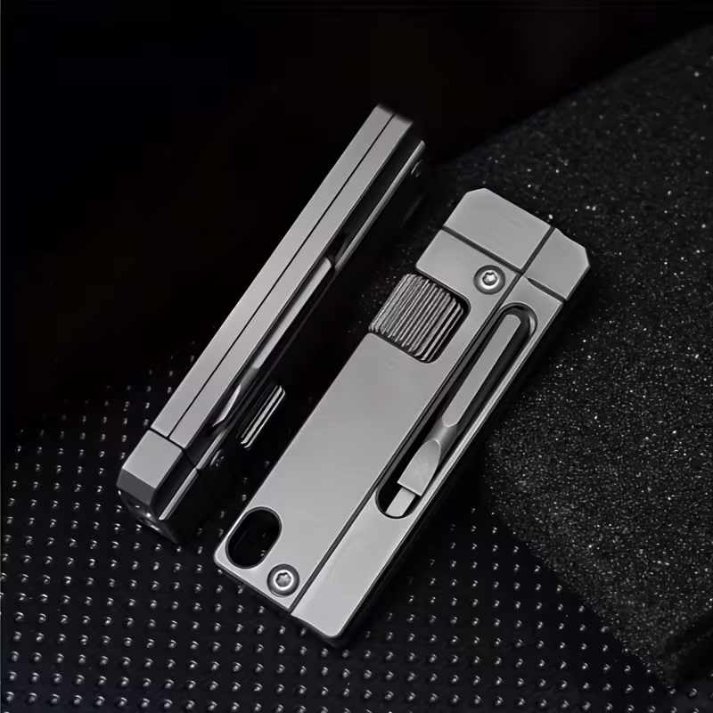 Compact multi-tool with pliers, blade, and screwdrivers
